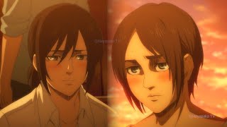 Eren and Mikasa Blushing  Eren Loves Mikasa and his Friends  Attack on Titan [upl. by Fondea]