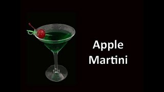 Apple Martini Recipe How To Make Appletini Cocktail Official Video [upl. by Halika]