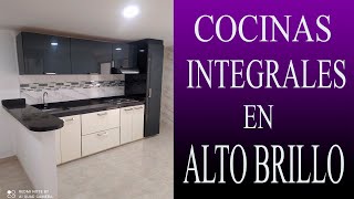 COCINAS INTEGRALES EN ALTO BRILLO Diseños [upl. by Nebra]