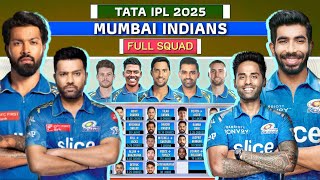 Mumbai Indians all 23 Players list  MI Squad 2025  Mumbai Indians full Squad in IPL 2025  Robin [upl. by Wong898]