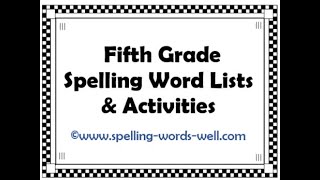 Fifth Grade Spelling Words and Activities eBook [upl. by Dier]