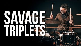 Savage Triplets  Drum Lesson  OrlandoDrummer [upl. by Arias]