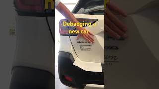 Debadging a new car Subaru Outback [upl. by Airt]