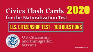 2020 US Citizenship Test Naturalization Test 100 Questions [upl. by Anaert34]