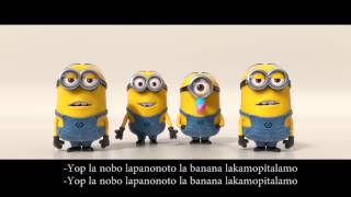 Despicable Me 2  Minions Banana Song Lyrics [upl. by Schoof]