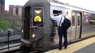 MTA NYC Subway R68 OOS Schoolcar with changing rollsign leaving Coney Island [upl. by Heins52]