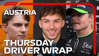 Drivers Chat Ahead of Spielberg Blockbuster  2024 Austrian Grand Prix [upl. by Anoek]