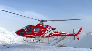 3 Minute Flight from Rothorn to Heliport Zermatt with AIR ZERMATT [upl. by Hanoj502]