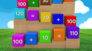 Addition with the number 100  Math for preschoolers  Basic Math For Kids [upl. by Banky]