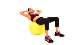 How to Do Ab Crunches w Stability Ball  Bosu Ball Workout [upl. by Suired]