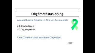 Oligometastasierung in der Onkologie  Strahlentherapie Prof Hilke Vorwerk [upl. by Azalea]