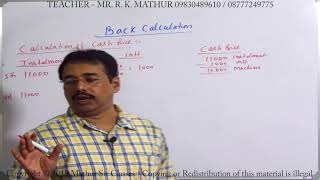 Hire Purchase and Installment System Back Calculation Sums no 24  Financial Accounting  Mathur Sir [upl. by Perice]