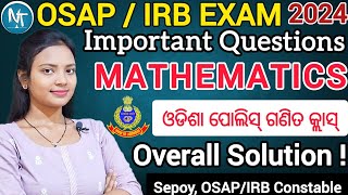 Osapirb Arithmetic Mcq Questions and Answers ll Sepoy OSAPIRB Constable Battalion exam 2024 [upl. by Htehpaj]