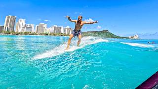 WAIKIKI LAY DAYZ  Scoring South Shore In Between Big Swells  RAW POV [upl. by Ahsyla847]