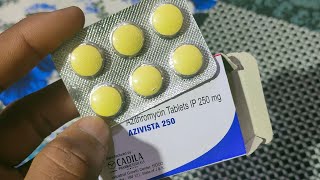 Azithromycin tablets IP 250 mg Azivista 250mg Cadila [upl. by Schlessel]