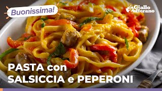 PASTA con PEPERONI e SALSICCIA un primo piatto delizioso dai sapori decisi 😋 [upl. by Ainaled]