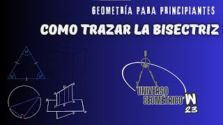 COMO TRAZAR UNA BISECTRIZ  USO DEL COMPÁS BISECTRIZ DE UN ÁNGULO OBTUSO [upl. by Tobiah]