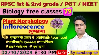 Inflorescence  पुष्पक्रम  Types of Inflorescence  RPSC 1st grade  RPSC 2nd grade  PGT  NEET [upl. by Dace]