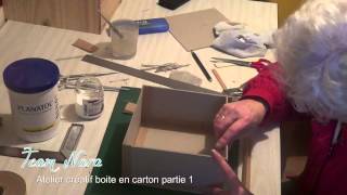 Cartonnage tuto boite en carton par latelier Nara p1 [upl. by Lyontine98]