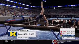 Natalie Wojcik Beam Michigan  NCAA Finals 2021 99875 [upl. by Rondi]