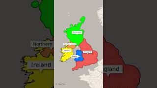 Difference Between the United Kingdom Great Britain and England shorts [upl. by Anomar111]