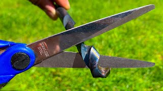 How to Sharpen Scissors in 10 Seconds  Few People Know These Methods [upl. by Ttenna718]