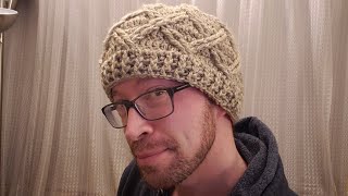 Part 3  Cabled Diamond Hat Crochet Tutorial [upl. by Eilraep]