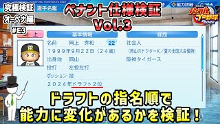 【ペナント検証】E3 ドラフトの指名順位が選手に与える影響を徹底検証！【パワプロ2022】 [upl. by Bedell]