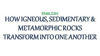 Interconversion of Igneous Sedimentary amp Metamorphic Rocks in One Another In English [upl. by Ecerehs505]