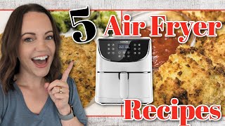 5 AIR FRYER recipes that are EASY amp DELICIOUS [upl. by Eenert595]