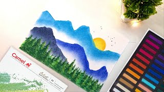 Soft Pastel Drawing  Creative way Blending technique Forest Landscape step by step [upl. by Philippine124]