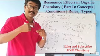 Resonance Effects in Organic Chemistry  Part 1 Concept Conditions Rules Types RemeshgvrCHEM [upl. by Howland]