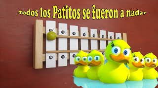 TODOS LOS PATITOS🎶  Xilófono canciones  SONGS ON XYLOPHONE Tutorial 🎶 [upl. by Omik]