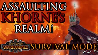 Assaulting KHORNES Realm  Survival Mode  Warhammer 3 [upl. by Shih]