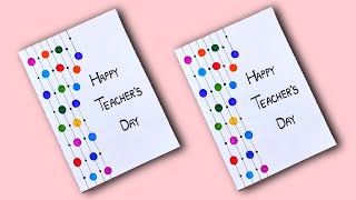 very easy teachers day card 2023 teachers day card from A4 white paper  easiest teachers day card [upl. by Anaiq]