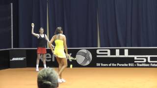 Nastassja Burnett vs Garbine Muguruza service  return game  Porsche Tennis Grand Prix 2013 [upl. by Lander]