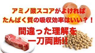 【筋肥大】アミノ酸スコアとタンパク質の吸収効率は関係ない？！ [upl. by Petty]