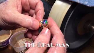 Repolishing a Mexican Opal Ring at The Opal Man [upl. by Ainegue]