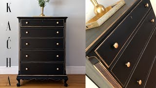 How to Chalk Paint  Easy DIY beginner tutorial w gilding wax [upl. by Zerk]