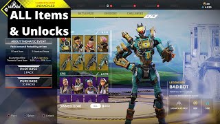 Apex Legends quotUnshackledquot Event ALL items amp Unlocks  Store items [upl. by Malley347]