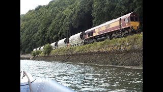 Cornish China Clay New Train Fowey Harbour chinaclay train railways [upl. by Analahs34]