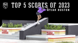 Nyjah Hustons Top 5 SLS Scores of 2023 [upl. by Enatan]