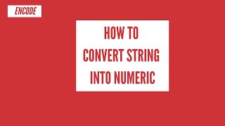 How to convert string varaible into numeric using encode command in Stata [upl. by Sanbo]