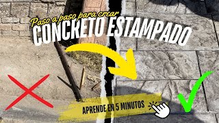 ✅ Cómo Hacer Concreto Estampado Guía Paso a Paso desde la Mezcla hasta el Resultado Final [upl. by Raseta]