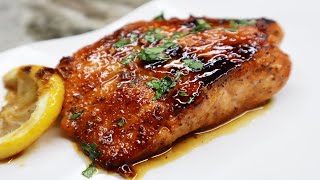 Honey Butter Glazed Garlic Salmon [upl. by Reiniar230]