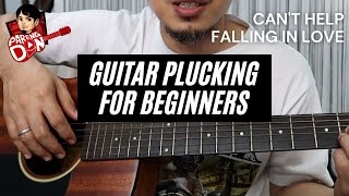 Plucking lesson for guitar beginners Cant Help Falling In Love by Elvis Presley [upl. by Giorgio]