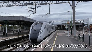 Trainspotting at Nuneaton 31072023 [upl. by Eidnim535]