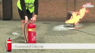 Fire Safety Training  How to Use a FOAM Fire Extinguisher [upl. by Wack]