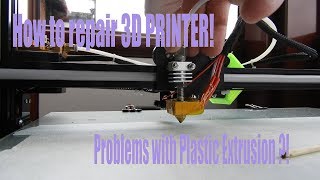 How to repair 3D PRINTER Problems with Plastic Extrusion  Alfawise U10 Creality CR10 amp mm [upl. by Melvin]