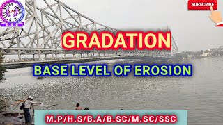 Concept of gradationaggradation amp degradationbase level of erosion [upl. by Cissej118]